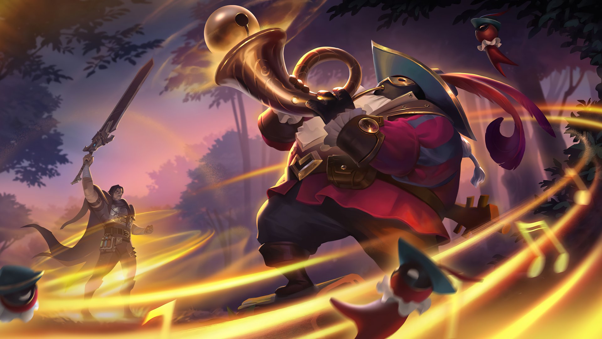 HD desktop wallpaper featuring Bard from Legends of Runeterra, capturing the vibrant essence of the character from League of Legends in a captivating background.