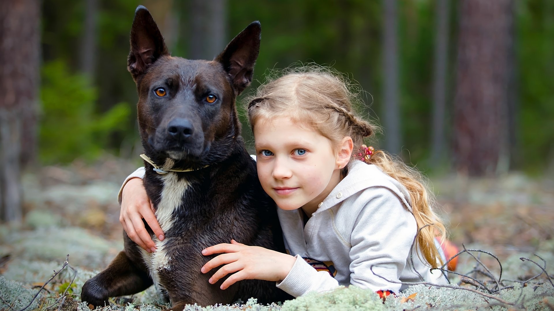 Download Dog Girl 4k Ultra HD Wallpaper