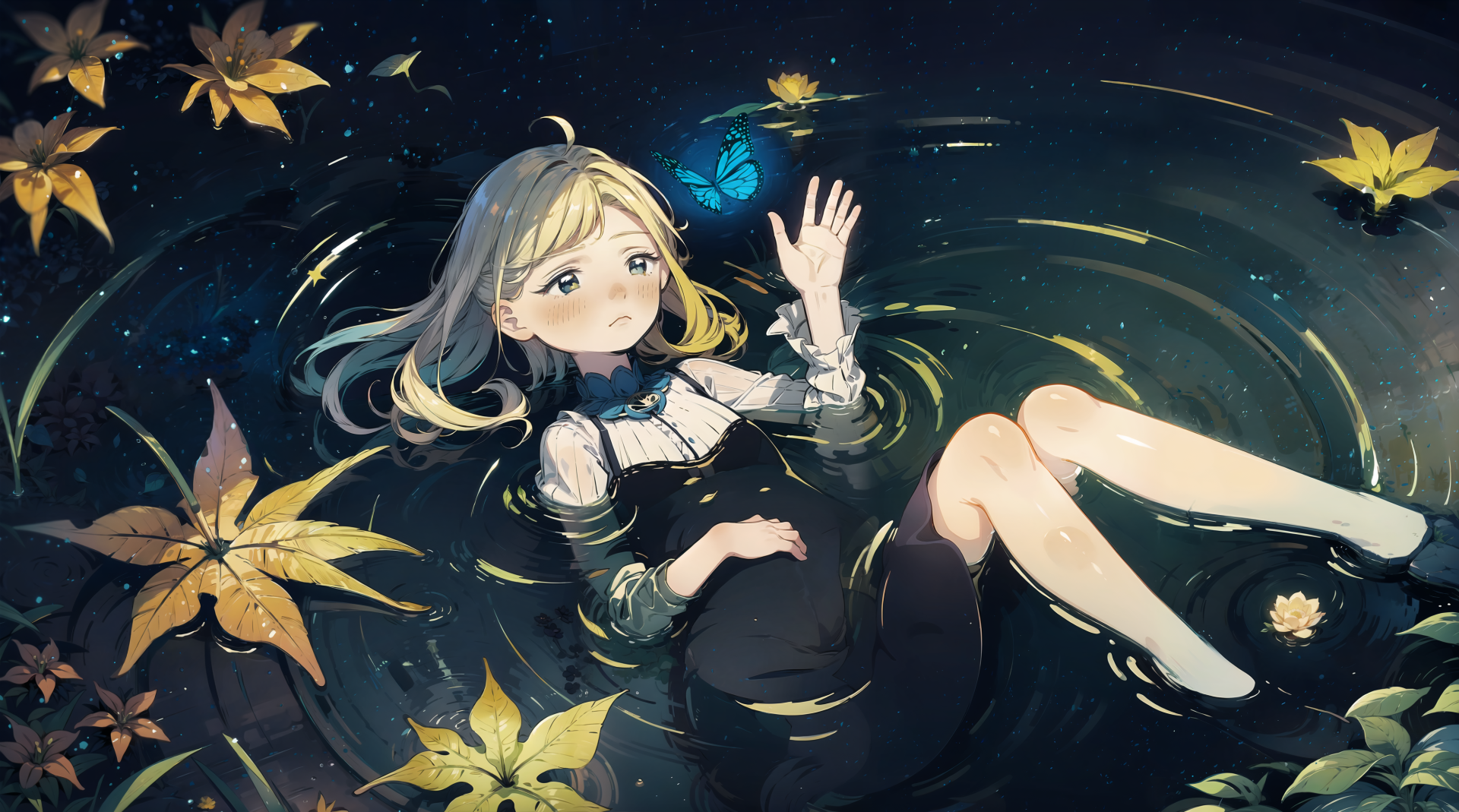 half submerged by manimen