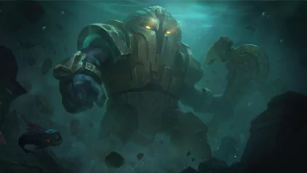 HD desktop wallpaper featuring Nautilus from League of Legends and Legends of Runeterra, showcasing stunning visuals from the popular video game universe.