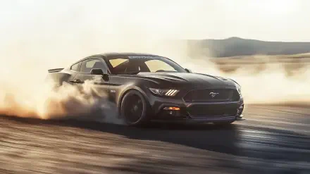 An HD wallpaper featuring a sleek Ford Mustang, showcasing its dynamic design and powerful presence as a standout vehicle in automotive culture.