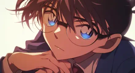 Anime-inspired HD desktop wallpaper featuring Conan Edogawa from Detective Conan, showcasing the iconic detective in a vibrant and dynamic background.