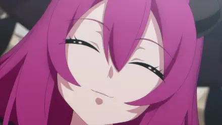 A vibrant HD wallpaper featuring a smiling character from The Strongest Magician in the Demon Lord's Army was a Human, showcasing charming anime art style.