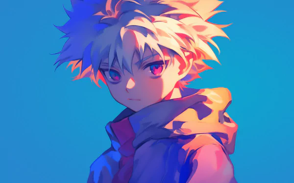 Anime HD wallpaper featuring Killua Zoldyck from Hunter x Hunter, showcasing vibrant colors and dynamic artwork to enhance your desktop background.