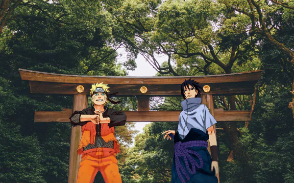  Naruto and Sasuke 4K Wallpaper.