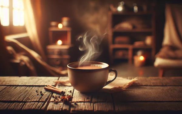 Chai Tea Delight - 4K Ultra HD Wallpaper for Cozy Moments by QuantumCurator