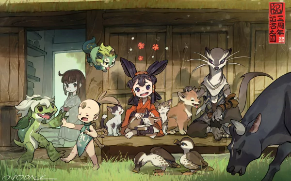 Anime Sakuna: Of Rice And Ruin HD Desktop Wallpaper | Background Image