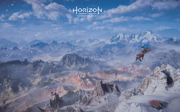  horizon forbidden west gliding at the sky