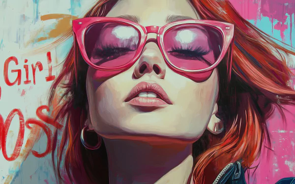 A confident woman embodies the girl boss spirit, creating an inspiring HD desktop wallpaper that empowers and motivates with its vibrant energy and strong presence.