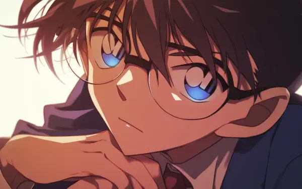 Anime-inspired HD desktop wallpaper featuring Conan Edogawa from Detective Conan, showcasing the iconic detective in a vibrant and dynamic background.