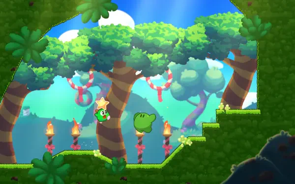 An HD PC desktop wallpaper featuring the video game Gimmick! 2, showcasing vibrant colors and engaging graphics that capture the essence of the game.