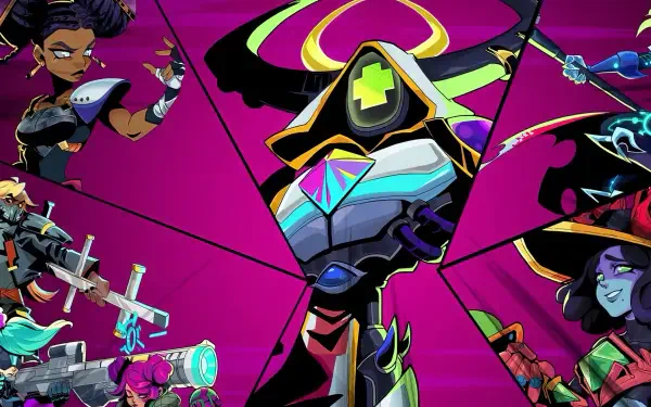 A high-definition PC desktop wallpaper featuring a character named Elsie from a video game, showcasing vibrant colors and dynamic design elements.