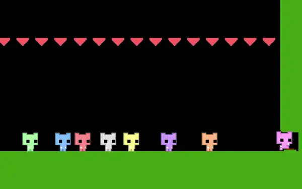 A vibrant HD desktop wallpaper featuring colorful characters from the video game Pico Park 2 against a simple backdrop, showcasing a playful and engaging design.