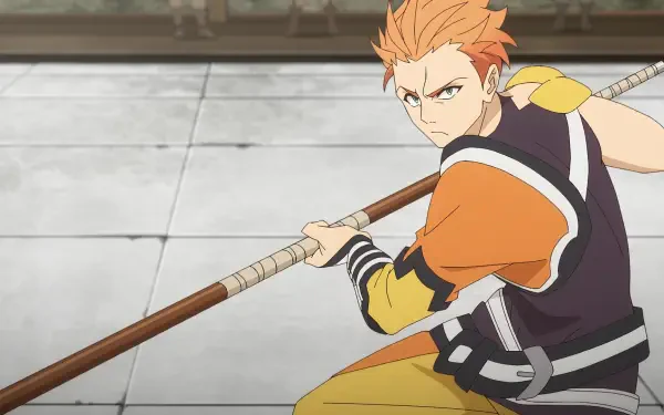 Anime-inspired desktop wallpaper featuring a determined character brandishing a weapon, ready for action. Titled I Parry Everything, it captivates with vibrant colors and dynamic energy.