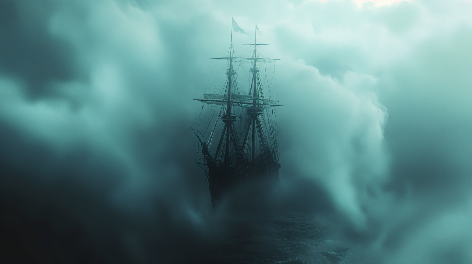 Phantom Ship: A Stunning 4K Ultra HD Fantasy Wallpaper by robokoboto