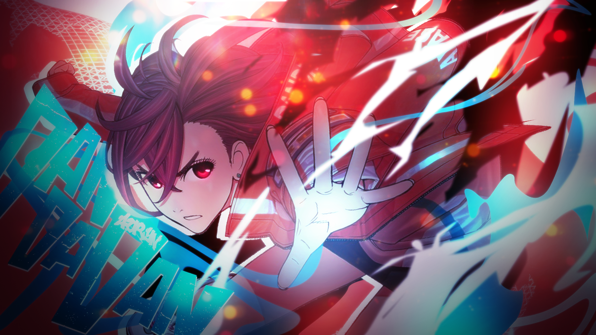 HD PC desktop wallpaper featuring Momo Ayase from the anime Dandadan in dynamic action, with vibrant colors and energetic motion effects.