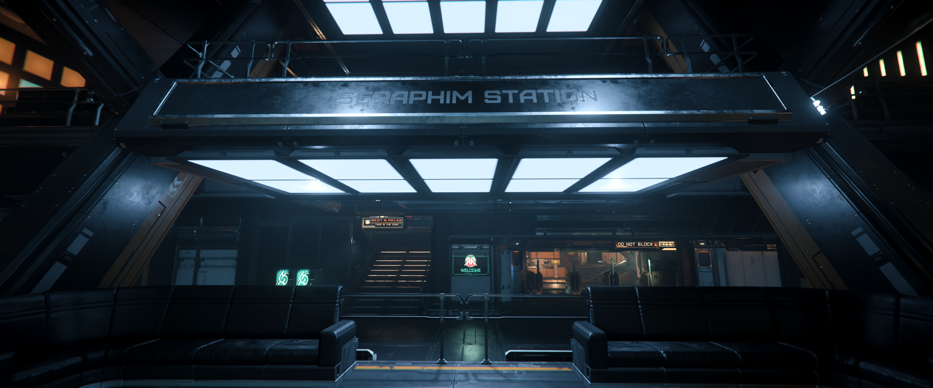 Star Citizen HD Wallpaper: Seraphim Station Interior