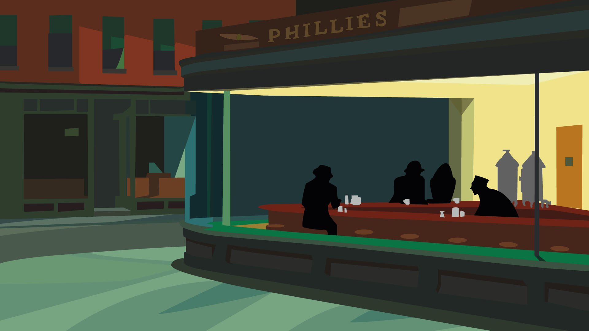 Nighthawks - Edward Hopper by rocket15