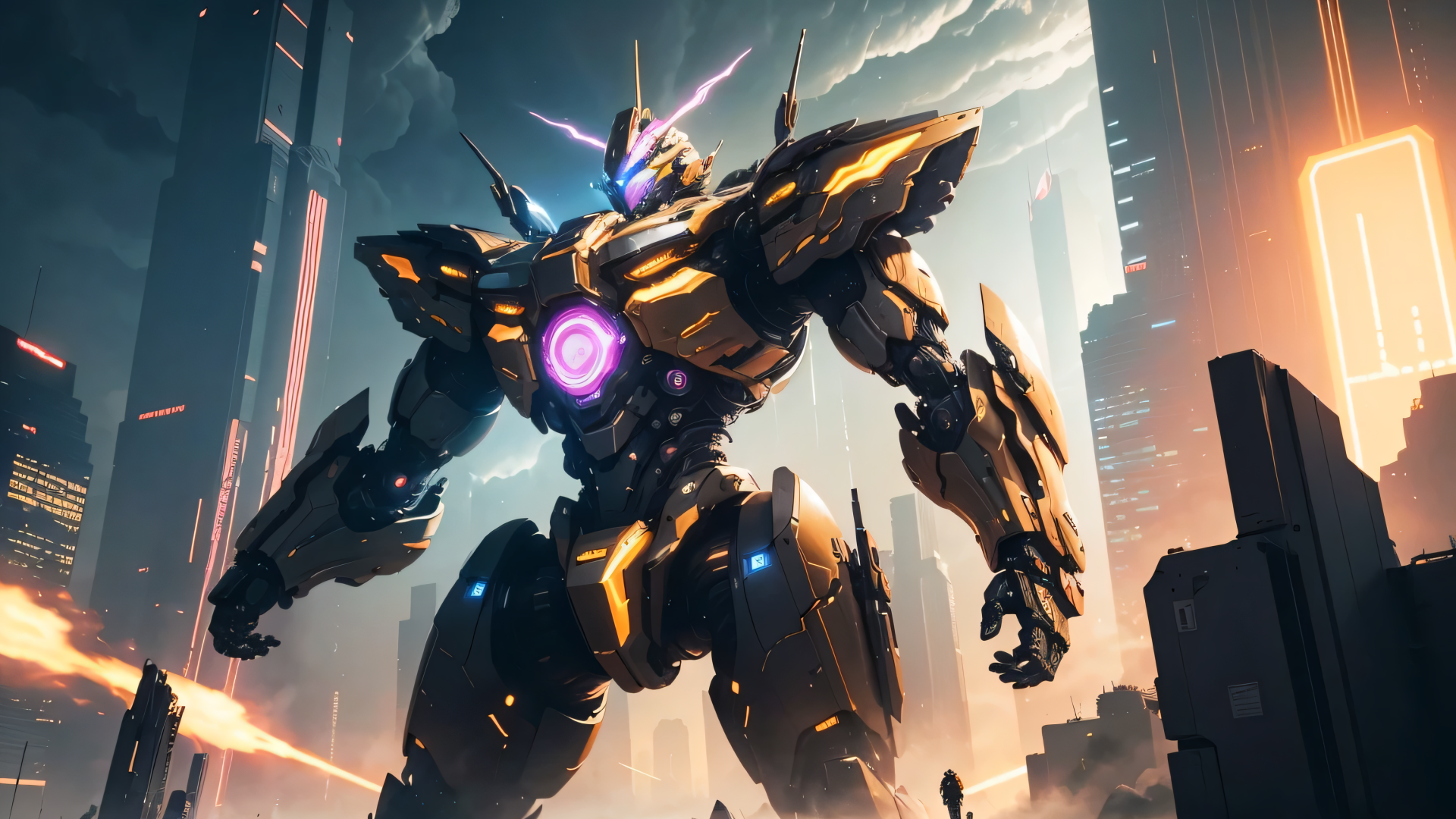 Robot attack the city by SL PMD ROX