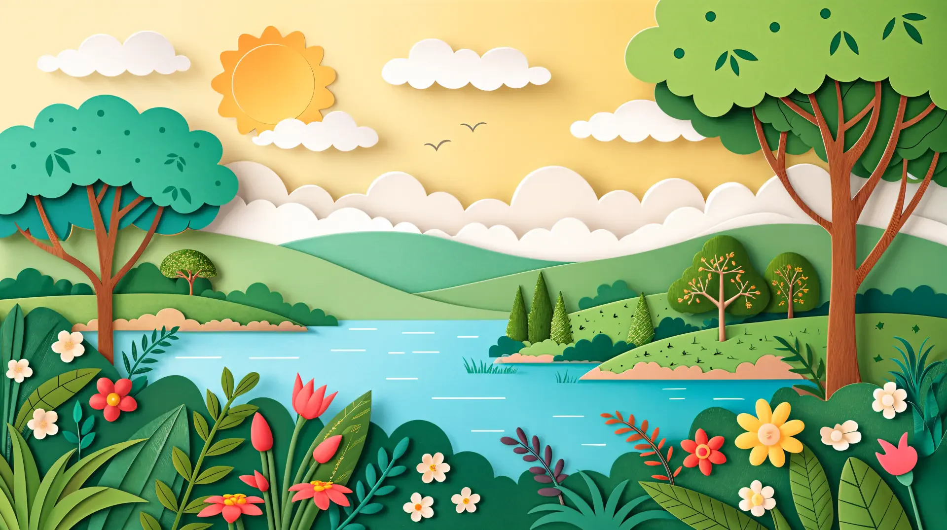 Serene Paradise: A 4K Ultra HD Wallpaper Escape by QuantumCurator, image size:1920x1075