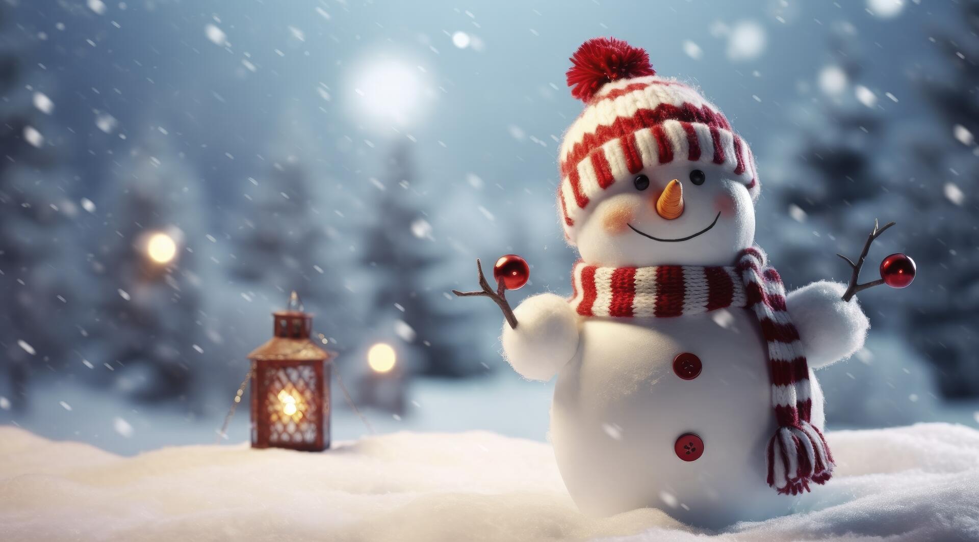 Download Snowman 4k Ultra HD Wallpaper