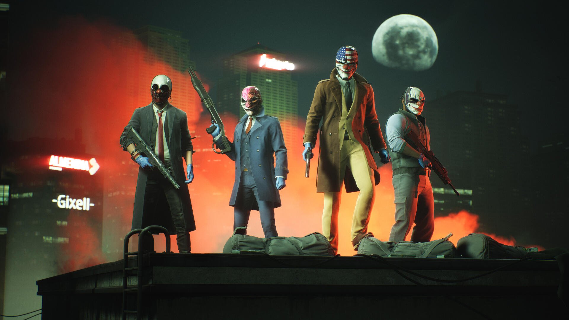Download Video Game Payday 3 Dallas (Payday) Wolf (Payday) Chains (Payday) 4k Ultra HD Wallpaper