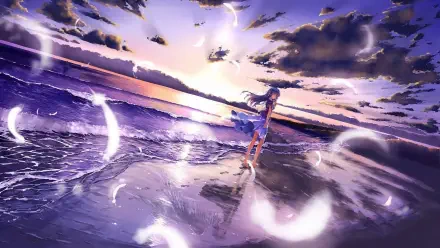 Anime purple anime HD Desktop Wallpaper | Background Image
