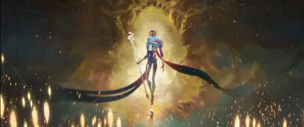 A vibrant HD desktop wallpaper featuring Viktor from the TV show Arcane, Season 2. The artwork showcases Viktor in a mystical setting with dramatic lighting and swirling colors.