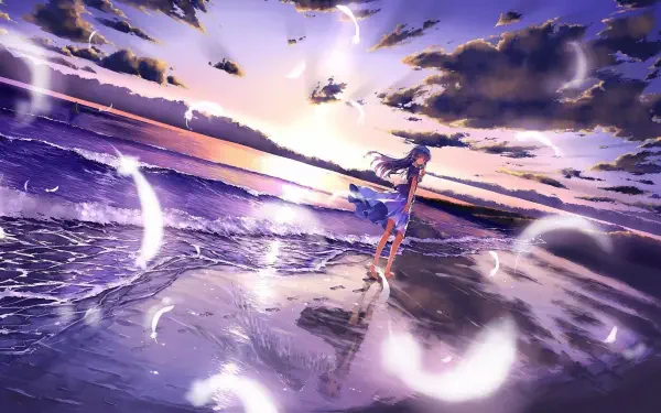 Anime purple anime HD Desktop Wallpaper | Background Image