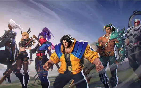 A dynamic HD wallpaper featuring Marvel characters Magneto, Magik, Psylocke, Storm, and others, showcasing their unique powers and styles in an intense, action-packed composition.