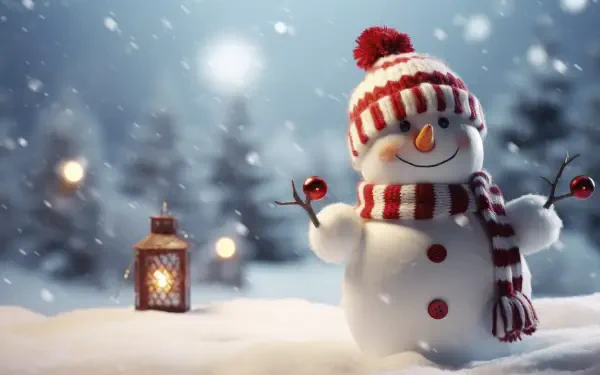snowman HD Desktop Wallpaper | Background Image