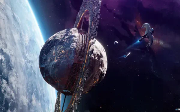 space station earth Sci Fi spaceship space HD Desktop Wallpaper | Background Image