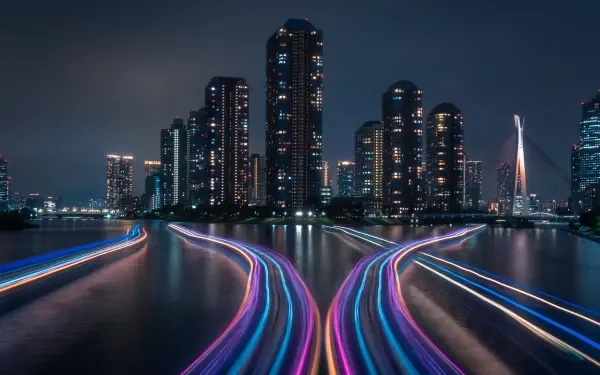 city at night HD Desktop Wallpaper | Background Image