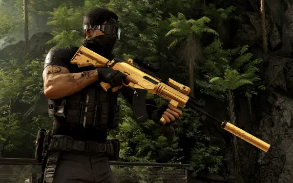 Tom Clancy's Ghost Recon Breakpoint video game soldier tactical gold HD Desktop Wallpaper | Background Image