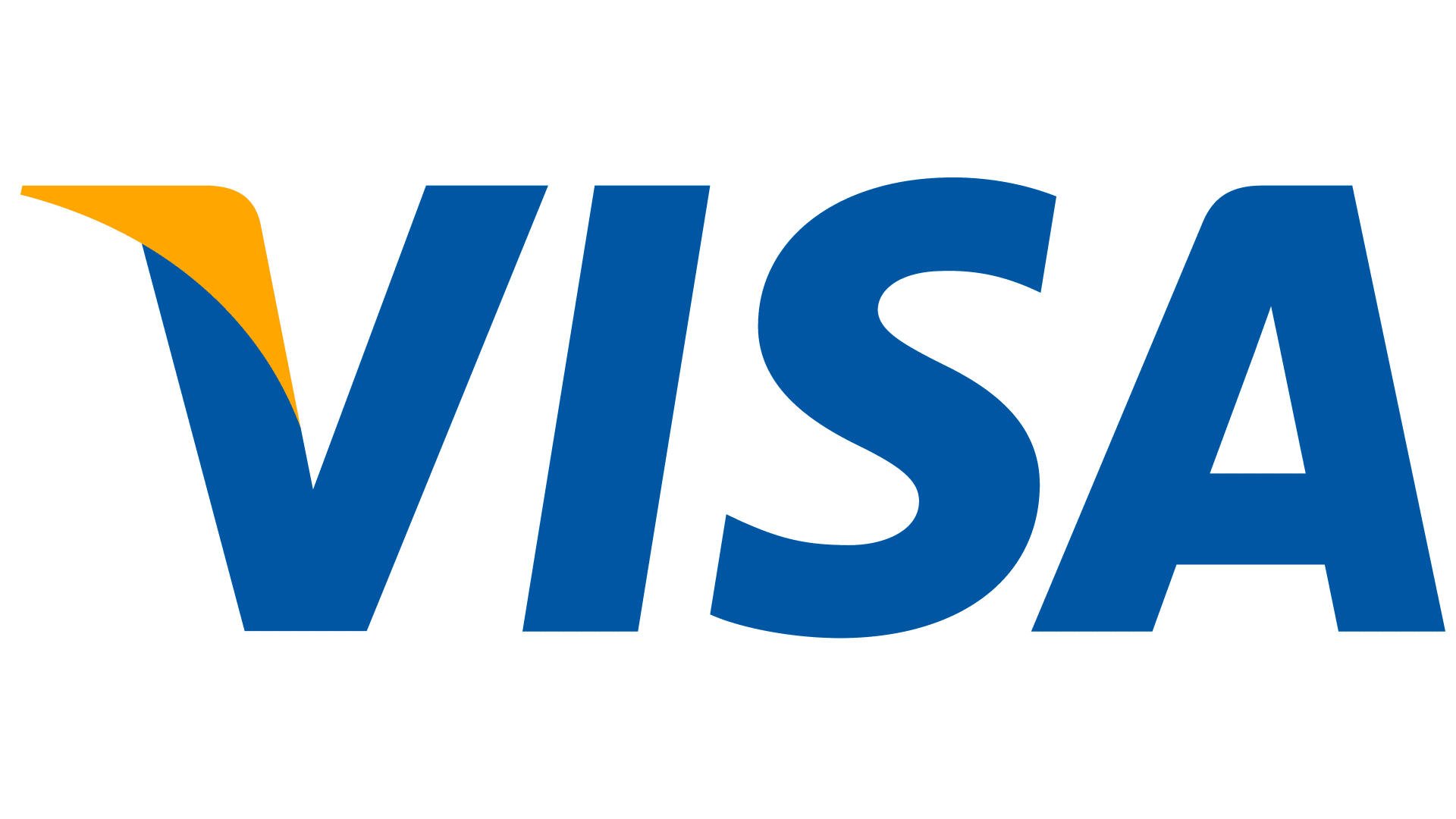 The image features the Visa logo, designed in a bold blue font with a distinctive yellow stripe, serving as a 4K Ultra HD PC desktop wallpaper and background.