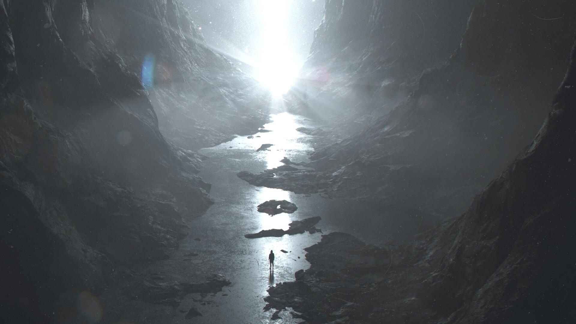 Download Sci Fi Landscape Person HD Wallpaper by Stuart Lippincott