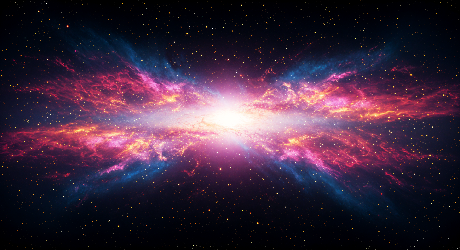 A stunning 4K Ultra HD wallpaper featuring a vibrant cosmic scene, with swirling pink and blue nebulae against a backdrop of stars, creating a mesmerizing and immersive atmosphere.