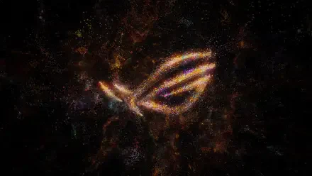 A stunning 4K Ultra HD wallpaper featuring the Asus logo illuminated within a vibrant galaxy backdrop, showcasing a blend of technology and cosmic beauty.