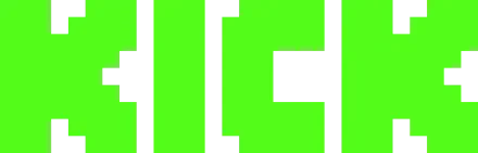 A vibrant HD desktop wallpaper featuring the Kick logo prominently displayed against a bright green background, ideal for streaming enthusiasts.