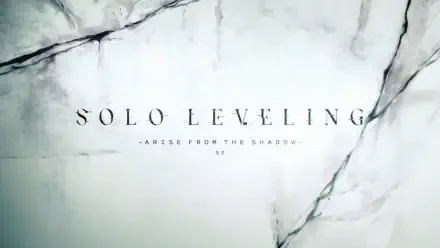 4K Ultra HD Solo Leveling anime desktop wallpaper featuring a minimalist cracked white marble background with the title Solo Leveling - Arise From The Shadow text centered.