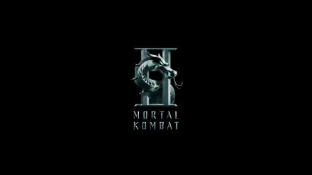 Logo for Mortal Kombat 2 (2025) featuring a dragon design, set against a dark background, designed as a high-definition PC desktop wallpaper.