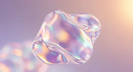 A translucent, abstract shape with soft pastel hues, rendered in 4K Ultra HD for a PC desktop wallpaper and background.