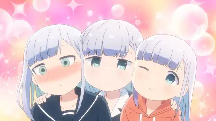 Anime Aharen-san Is Indecipherable Eru Aharen Reina Aharen Ren Aharen HD Desktop Wallpaper | Background Image