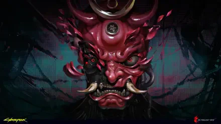  Samurai Oni Mask - Cyberpunk 2077 by Marta Dettlaff