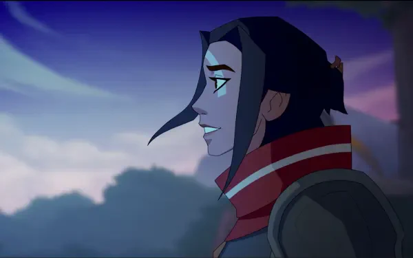 Vibrant HD wallpaper from the video game Eternal Strands, featuring a character with striking features against a scenic backdrop, evoking a sense of adventure and mystery.