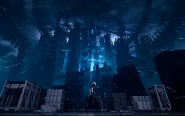 A stunning HD wallpaper for PC featuring dramatic lighting and a mysterious cityscape, capturing the essence of Ninja Gaiden 4 with a dark, atmospheric vibe.
