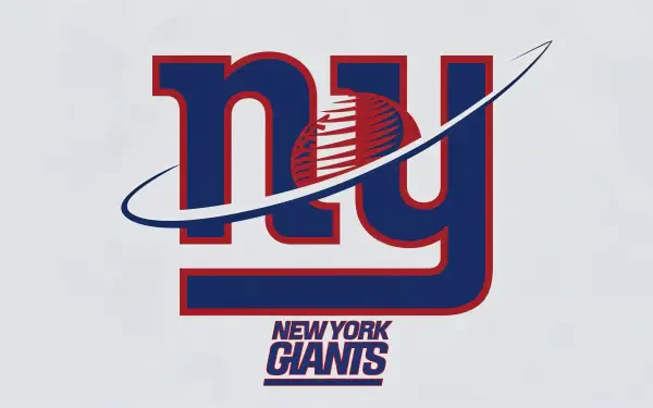 4K Ultra HD desktop wallpaper featuring the New York Giants NFL team logo and branding in a clean, modern design.