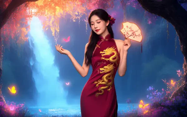 AI Art woman HD Desktop Wallpaper | Background Image