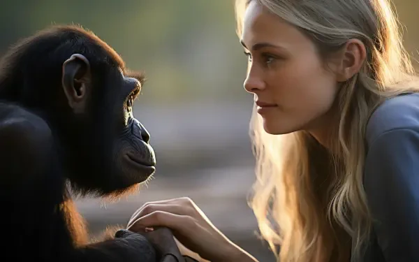 AI Art monkey HD Desktop Wallpaper | Background Image