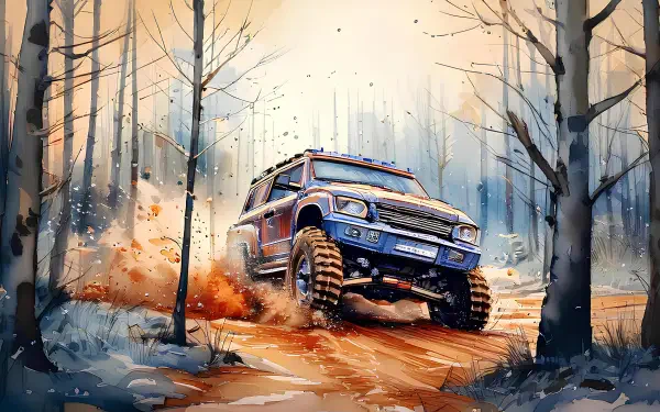 SUV car adventure traveler art gallery HD Desktop Wallpaper | Background Image